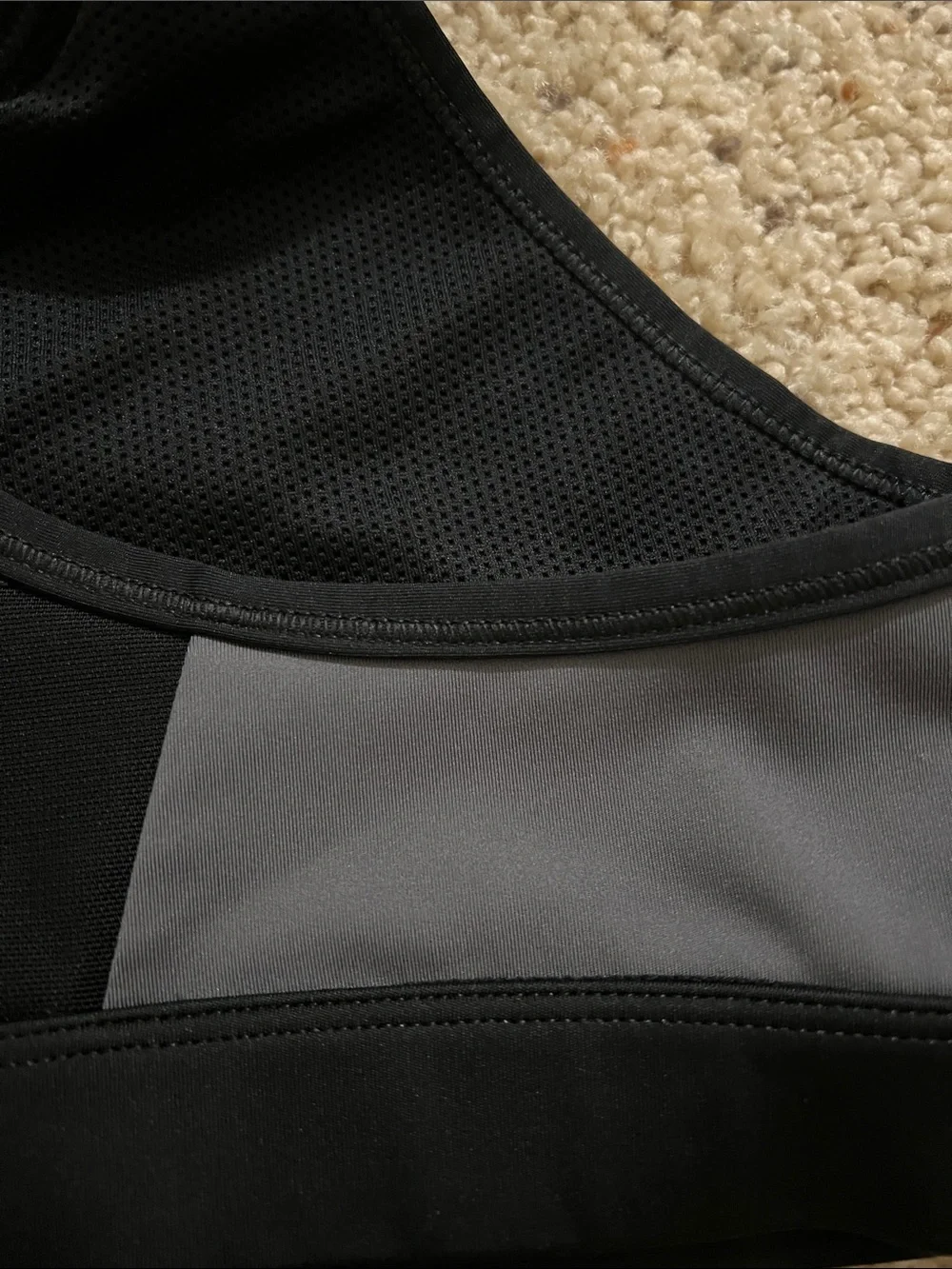 Nike Black and Gray AIR Racerback Sports Bra